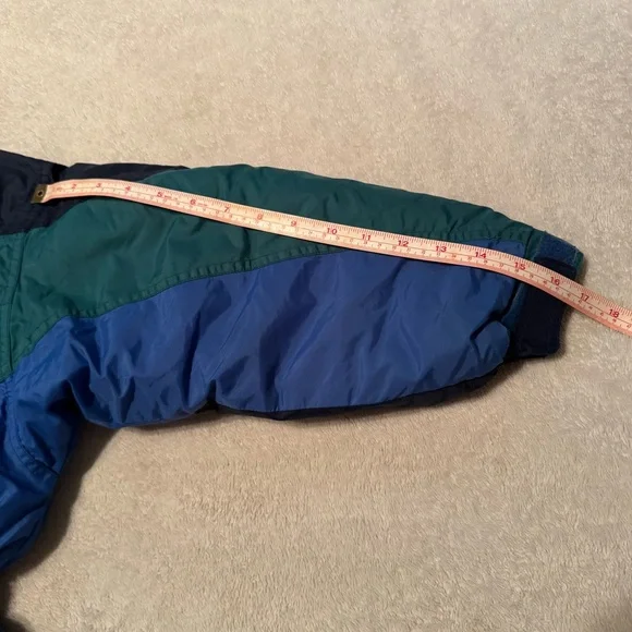 Vintage Columbia Williwaw Kids Girl’s Blue and Green Colorblock Jacket - Picture 16 of 16